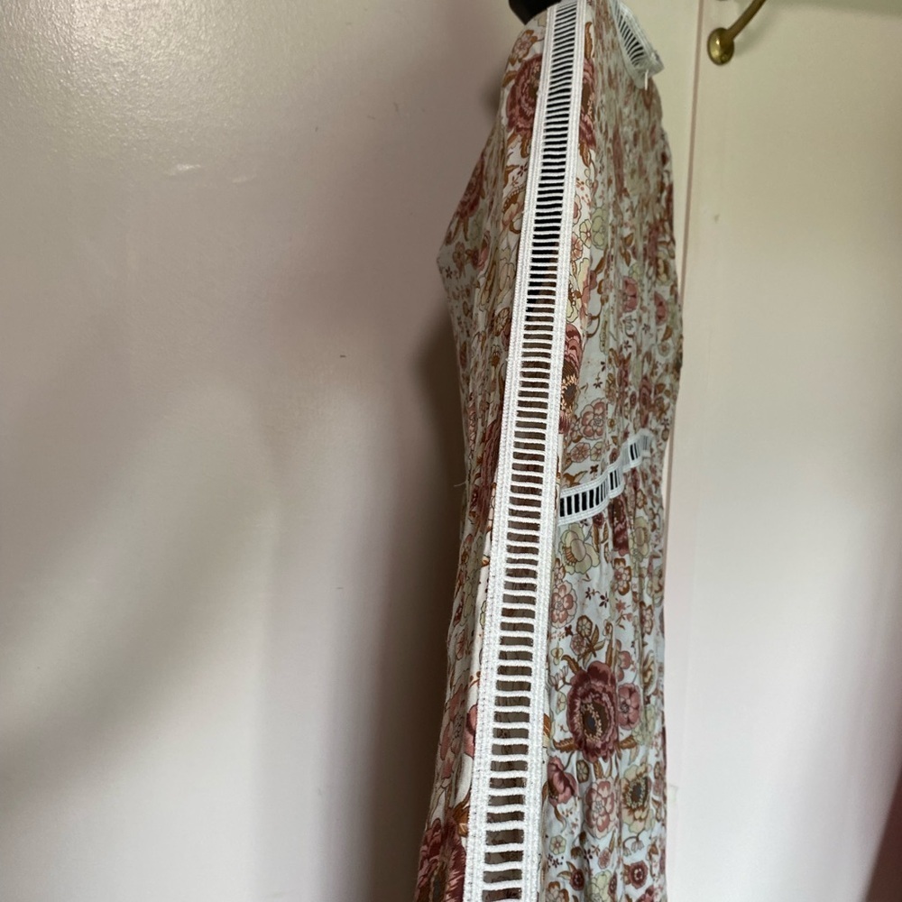 LUCCA- vintage Floral embroided lace Maxi Dress - Picture 5 of 8